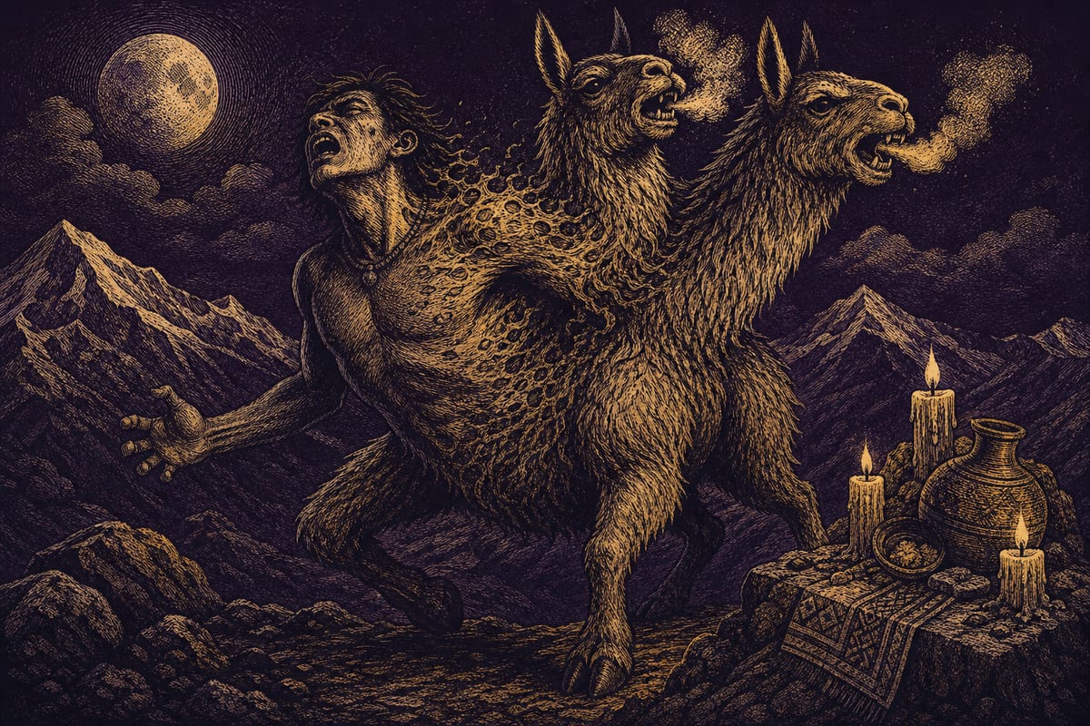 Ilustración de El Jarjacha, leyenda de Perú