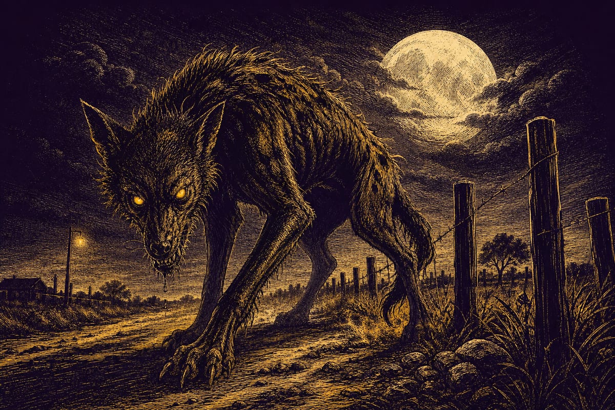 Ilustración de El Lobizón, leyenda de Argentina