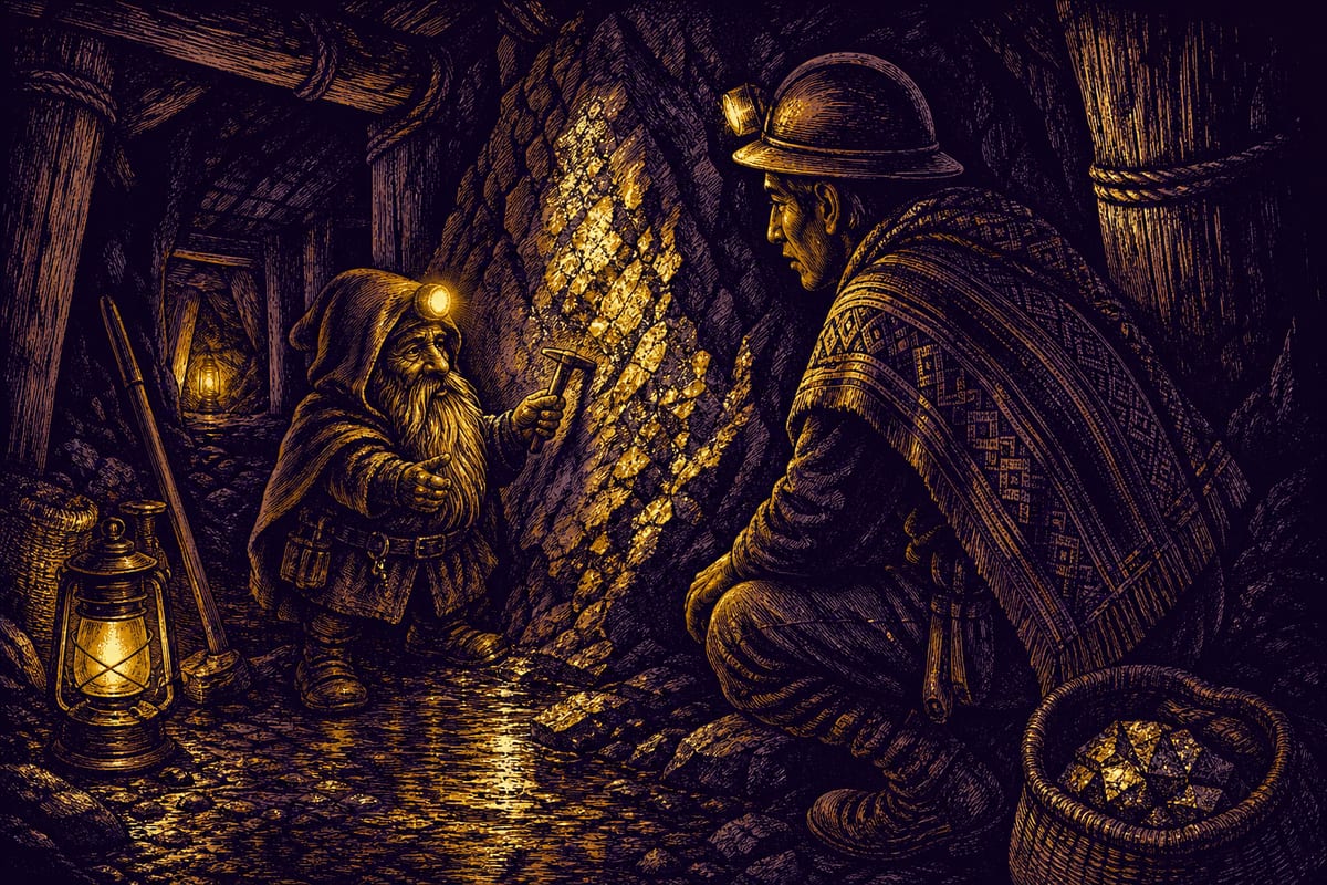Ilustración de El Muki, leyenda de Perú