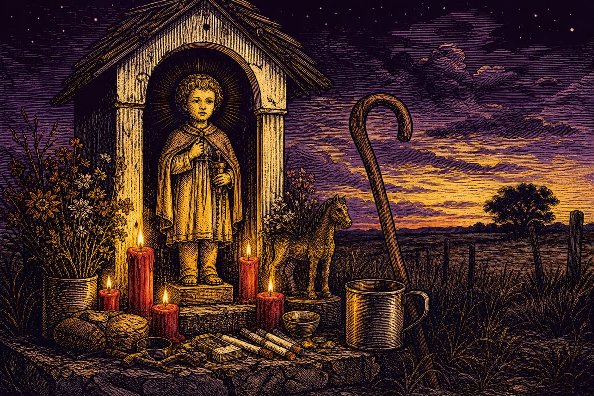 Ilustración de El Negrito del Pastoreo, leyenda de Uruguay