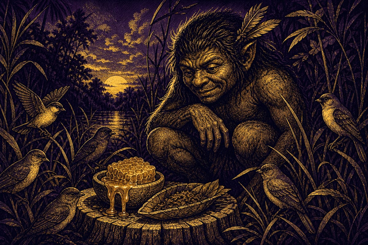 Ilustración de El Pombero, leyenda de Paraguay