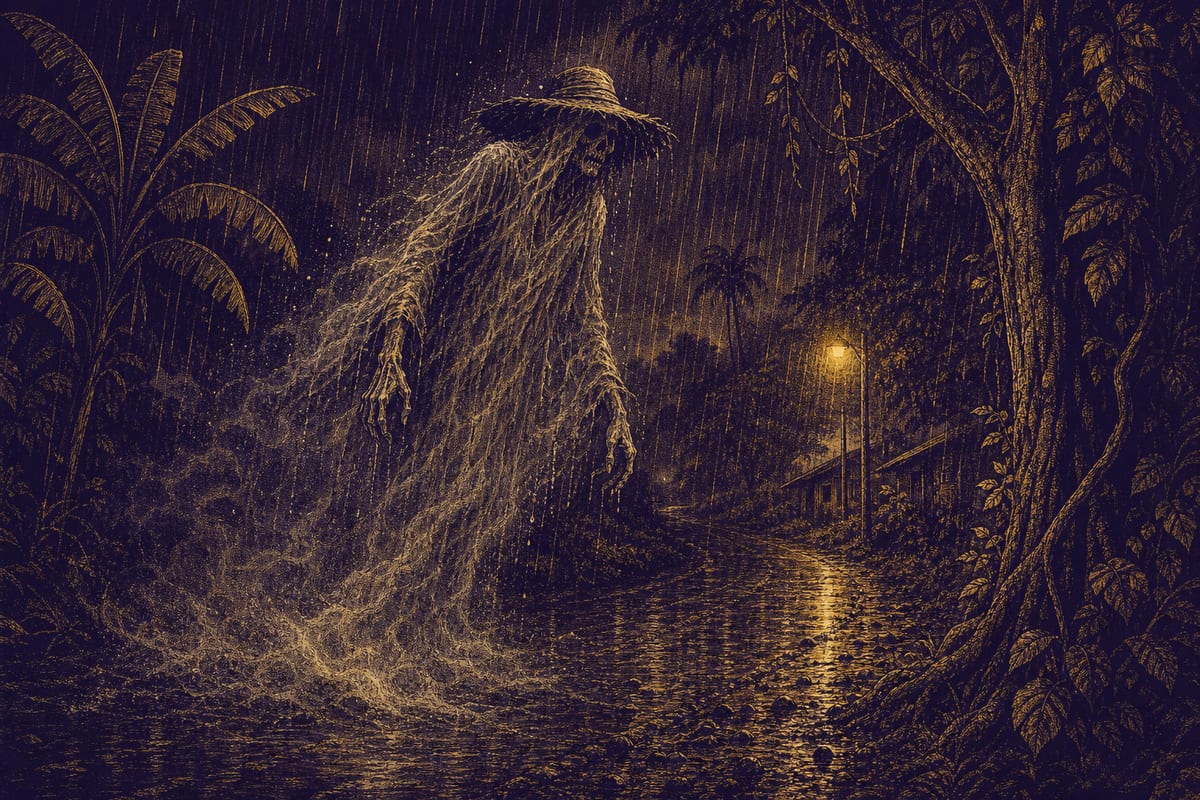 Ilustración de El Silampa, leyenda de Panamá