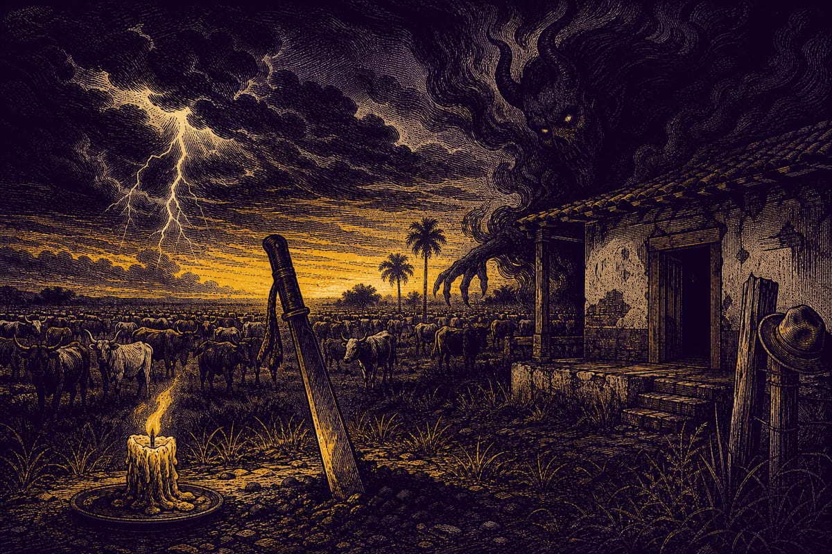 Ilustración de Juan Machete, leyenda de Venezuela