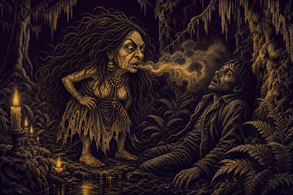 Ilustración de La Fiura, leyenda de Chile
