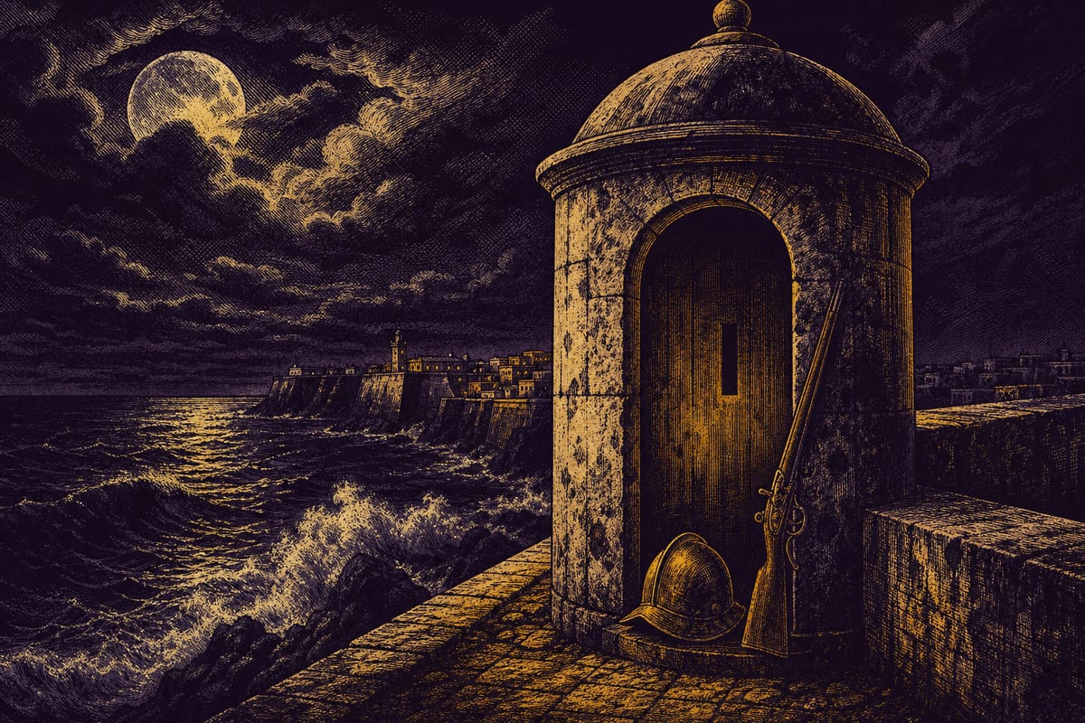 Ilustración de La Garita del Diablo, leyenda de Puerto Rico
