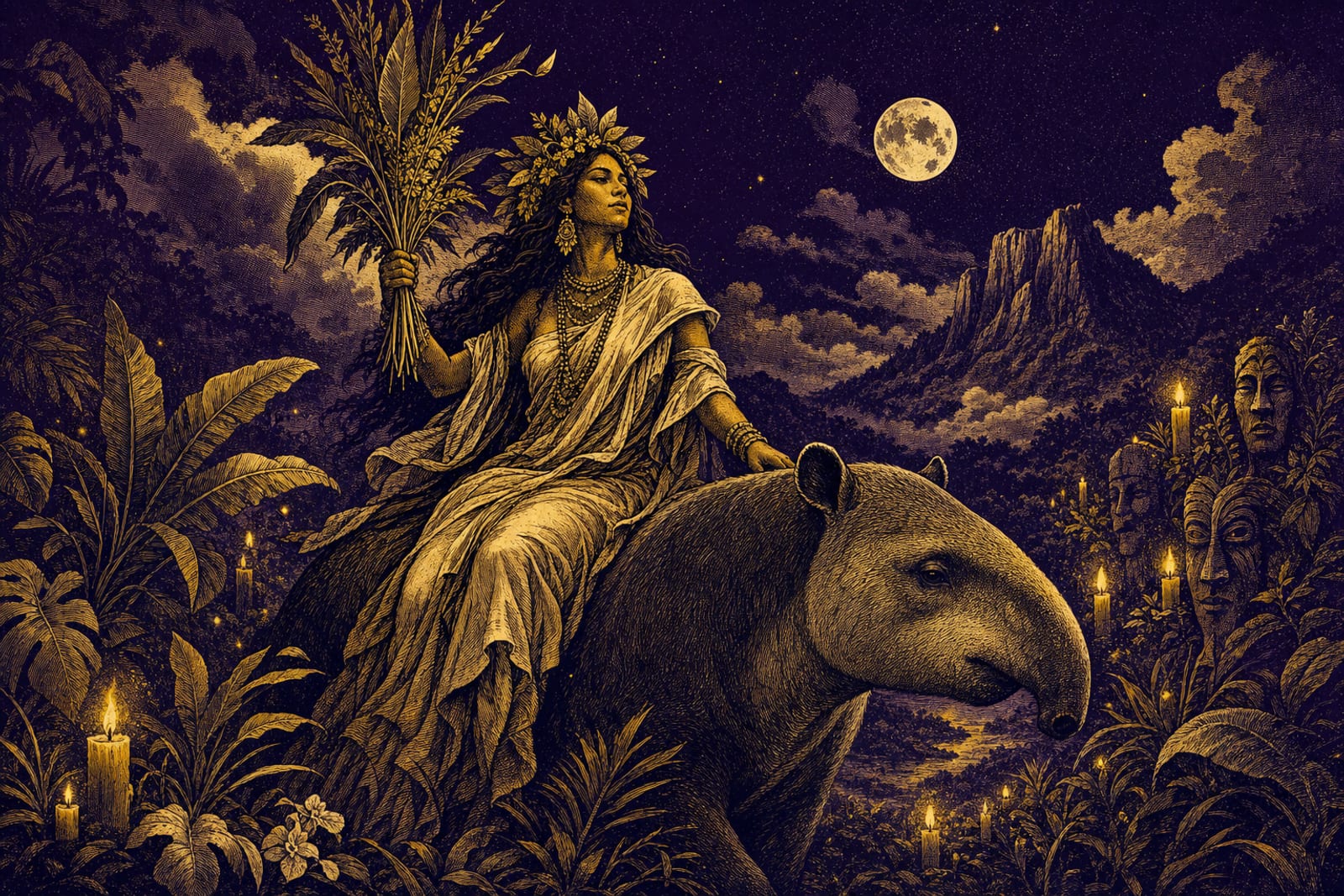Ilustración de María Lionza